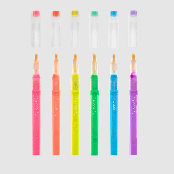 Oh My Glitter: 6 Glitter Highlighters - Ages 6+