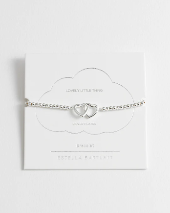 Lovely Little Things Interlinked Hearts Sienna Bracelet: Silver Plated