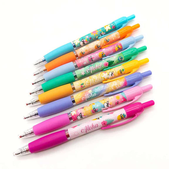Scented Gel Pens Clickable Pens Smens Glitter Gel Ink Pens 5 Pens