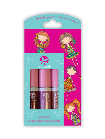 Juicy Gloss Trio All Natural Lip Gloss - Ages 3+