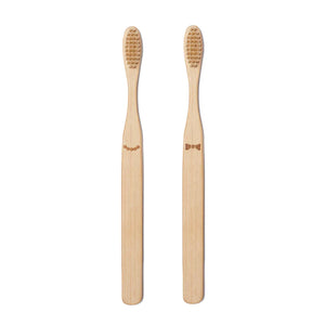 KL: His & Hers Bamboo Toothbrushes: Set of 2