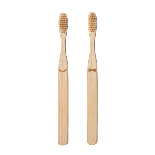 KL: His & Hers Bamboo Toothbrushes: Set of 2