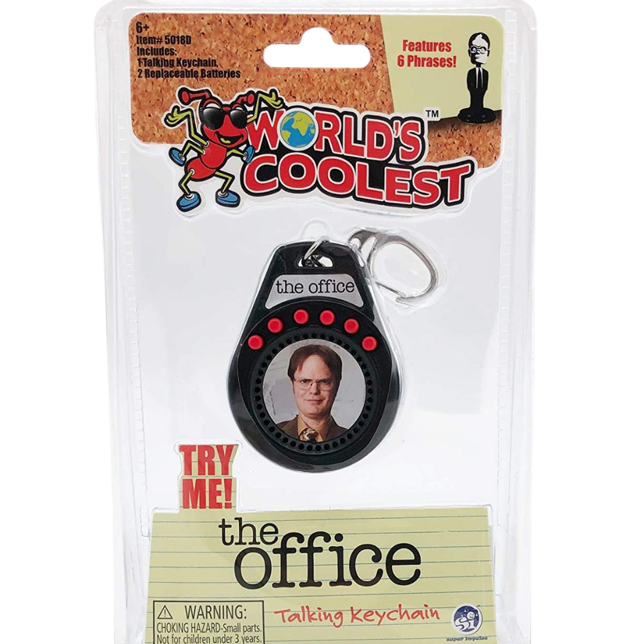 World's Coolest "The Office" Talking Keychain Dwight - Ages 8+