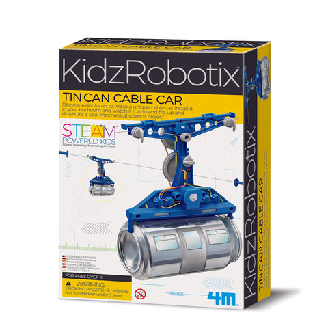 4M: Kidz Robotix: Tin Can Cable Car - Ages 8+