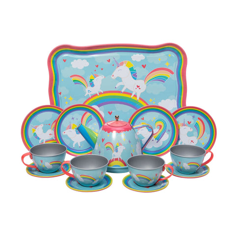 SCHY: Unicorn Tin Tea Set - Ages 3+