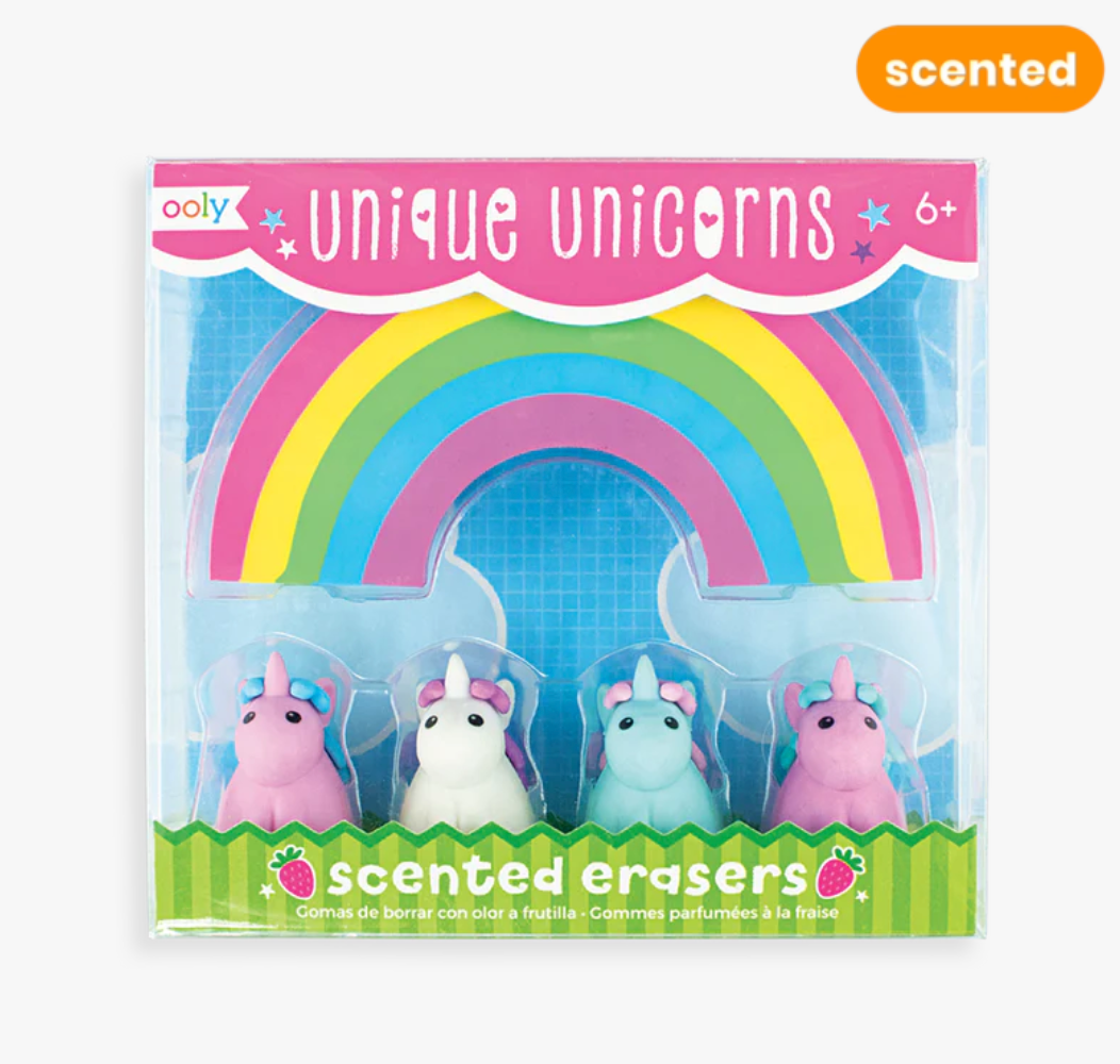 Unique Unicorns Scented Erases: Set of 5 - Ages 6+