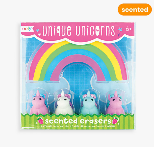 Ooly: Unique Unicorns Scented Erasers: Set of 5 - Ages 6+