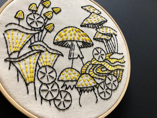 Fungus Among Us: Complete Embroidery Kit - Level 1