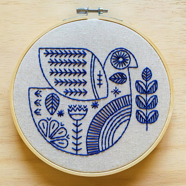 Hygge Dove: Complete Embroidery Kit - Level Flexible