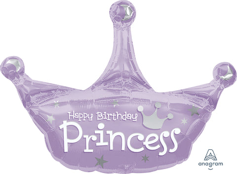 Birthday Princess Crown Balloon 34"