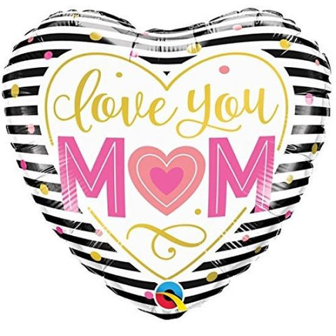 18" Love You Mom Foil Balloon