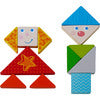 Arranging Game Funny Faces Tangram Wooden Tiles - Ages 3+