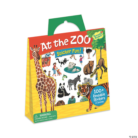 Reusable Sticker Tote: At the Zoo - Ages 3+