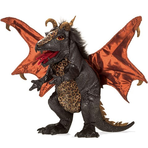 Folkmanis: Black Dragon Puppet - Ages 3+