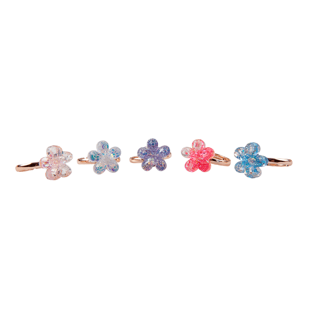 Boutique Shimmer Flower Ring Set - Ages 3+