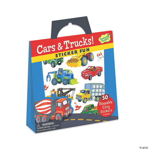 Reusable Sticker Tote: Cars & Trucks - Ages 3+