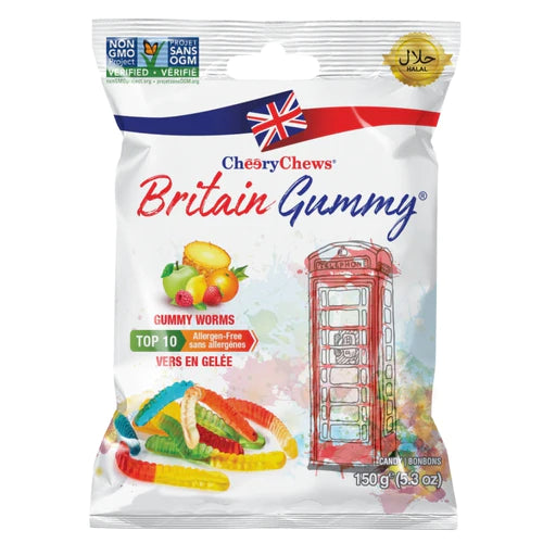 Britain Gummy: Gummy Worms - Ages 3+