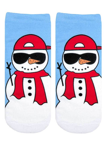 Cool Snowman Ankle Socks - One size fits most
