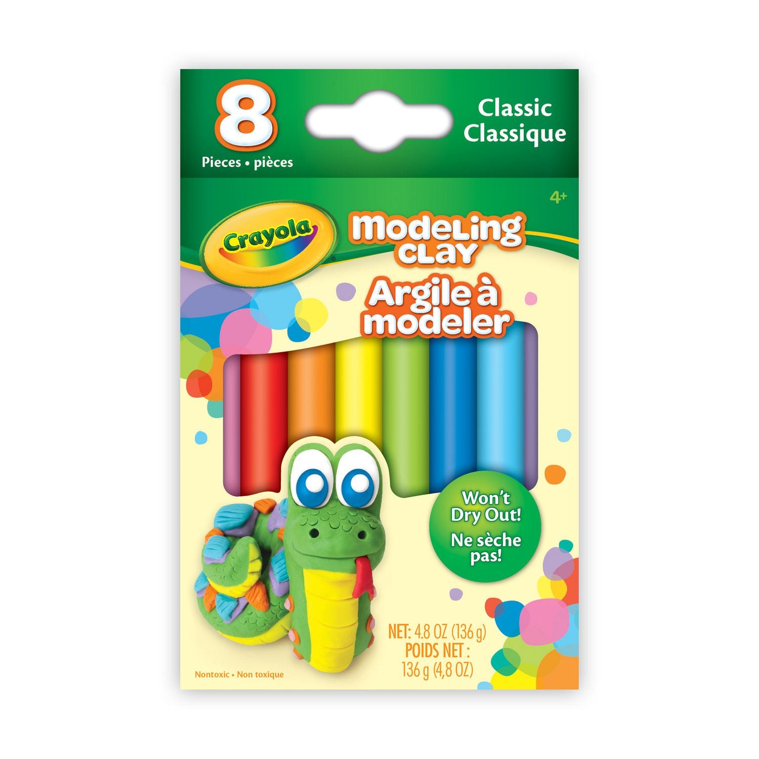 Modeling Clay: Classic Colours, 8 Count - Ages 4+