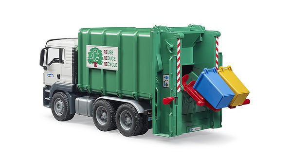 Bruder: Rear Loading Garbage Green Truck - Ages 3+