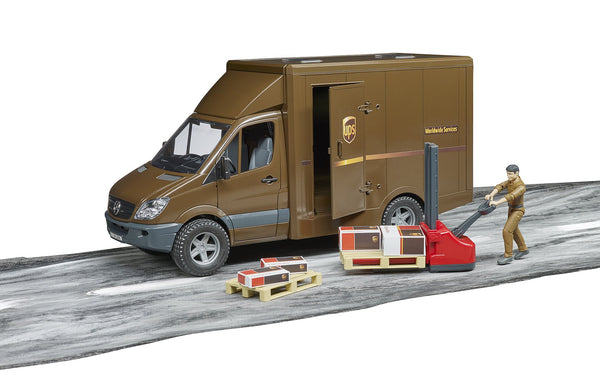 UPS MB Sprinter with Driver and Accessories - Ages 4+