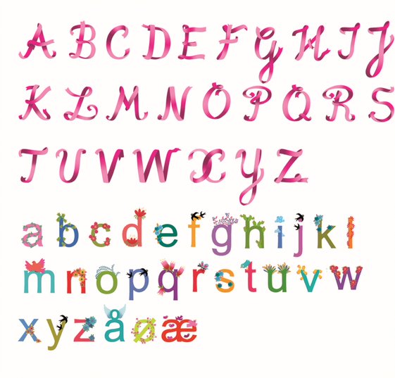 Window Stickers / Girls Alphabet