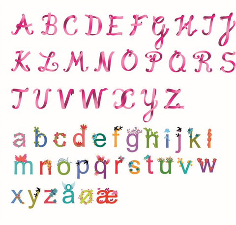 Window Stickers / Girls Alphabet