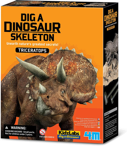 KidzLabs: Dig a Dinosaur Skeleton: Triceratops - Ages 8+