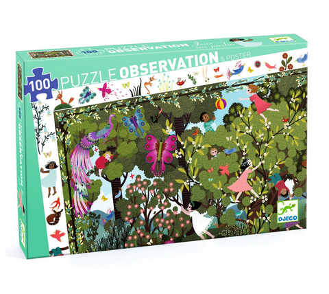 100pc Puzzle: Observation Puzzle / Garden Playtime - Ages 5+