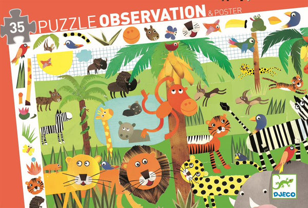 35pc Puzzle: Observation Puzzle / Jungle - Ages 3+