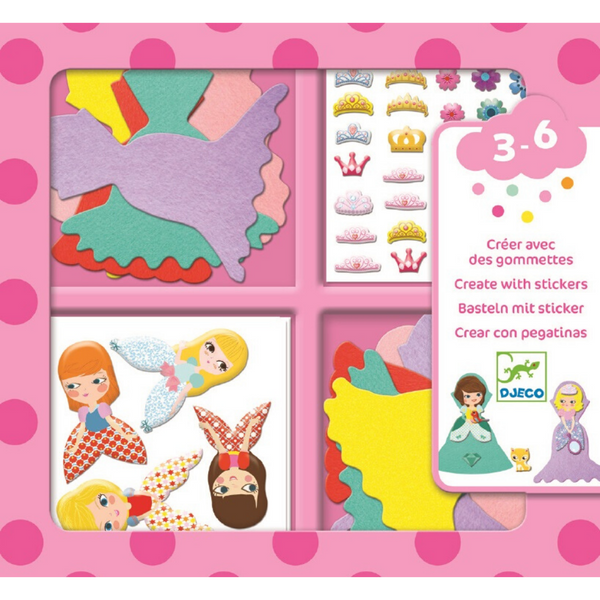 Create with Stickers - Dress Up - Djeco  Ages 3-6