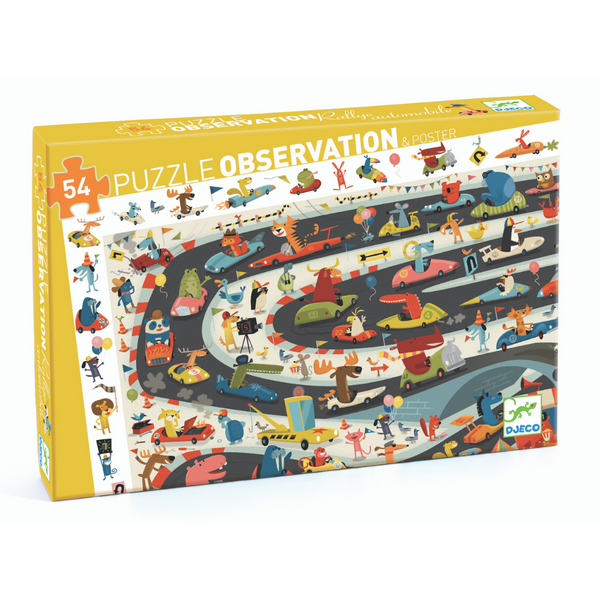 Observation Puzzle / Car Rally / 54pc 4+