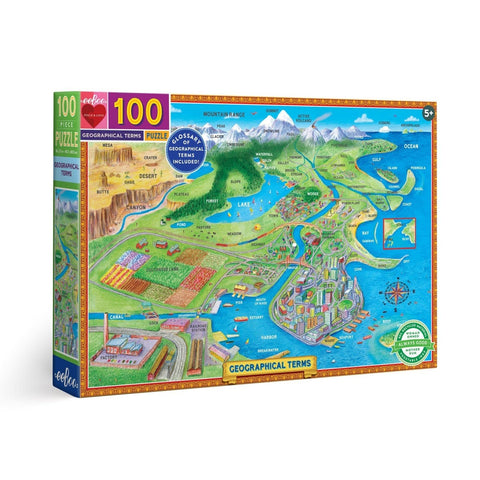 100pc Puzzle: Geographical Terms - Ages 5+