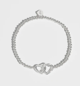 Lovely Little Things Interlinked Hearts Sienna Bracelet: Silver Plated