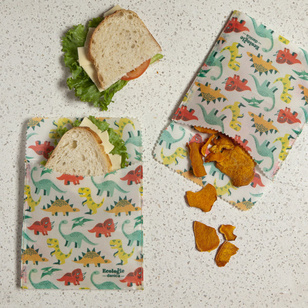 Beeswax Sandwich Bag - 2 Pack: Dandy Dino