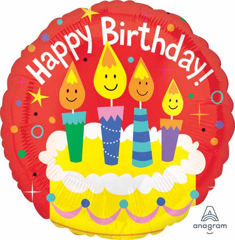 Happy Birthday Candles Balloon 17"