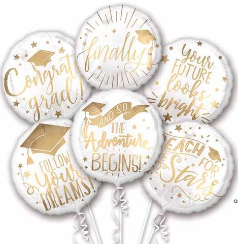 Grad Messages 6 Balloon Bouquet
