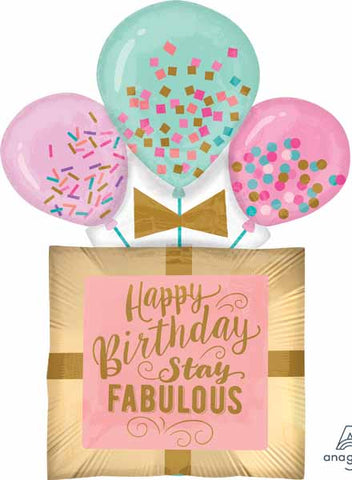 Fabulous B-Day Gift Balloon 32"