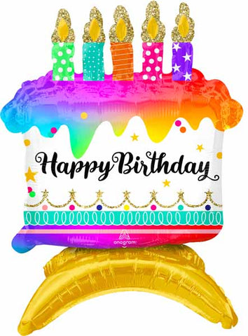 Birthday Cake AIR-FILL Balloon 18"