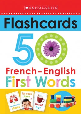 Flashcards: 50 French-English First Words - Ages 0+