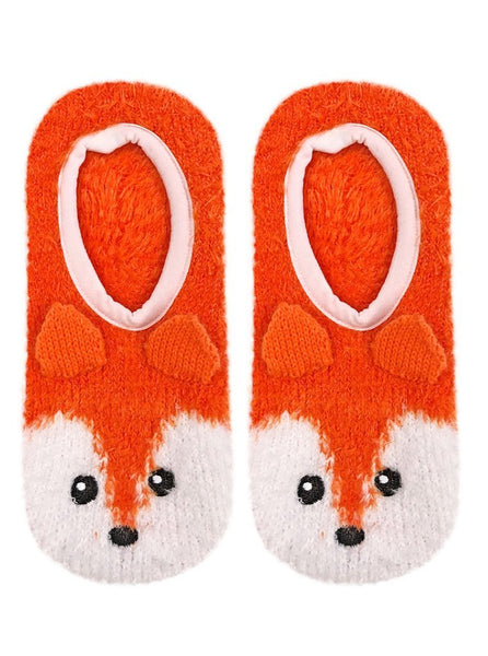 Fuzzy Fox Slipper Socks - One Size Fits Most