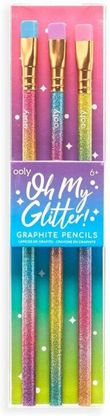 Oh My Glitter!: 3 Graphite Pencils - Ages 6+