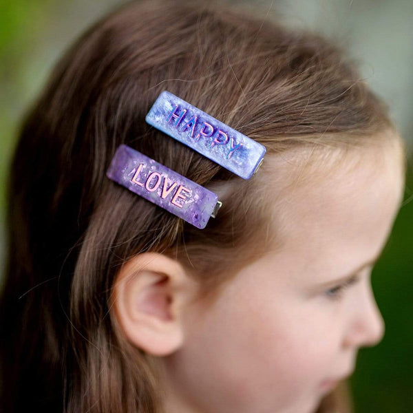 Happy Love Hair Clips  - Ages 3+