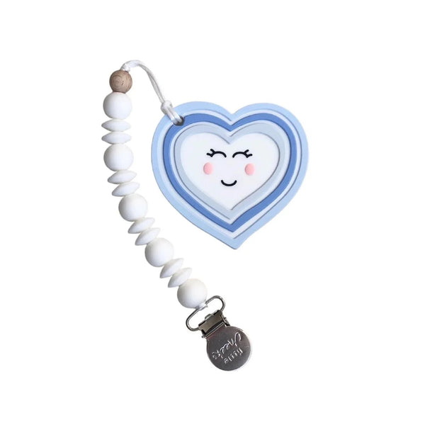 Heart Teether Clip -made in Canada- Ages 3m+