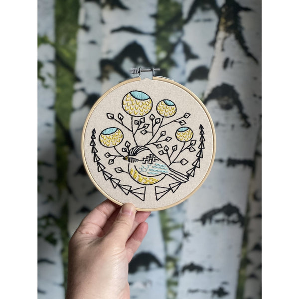 Chickadee: Complete Embroidery Kit - Level Flexible