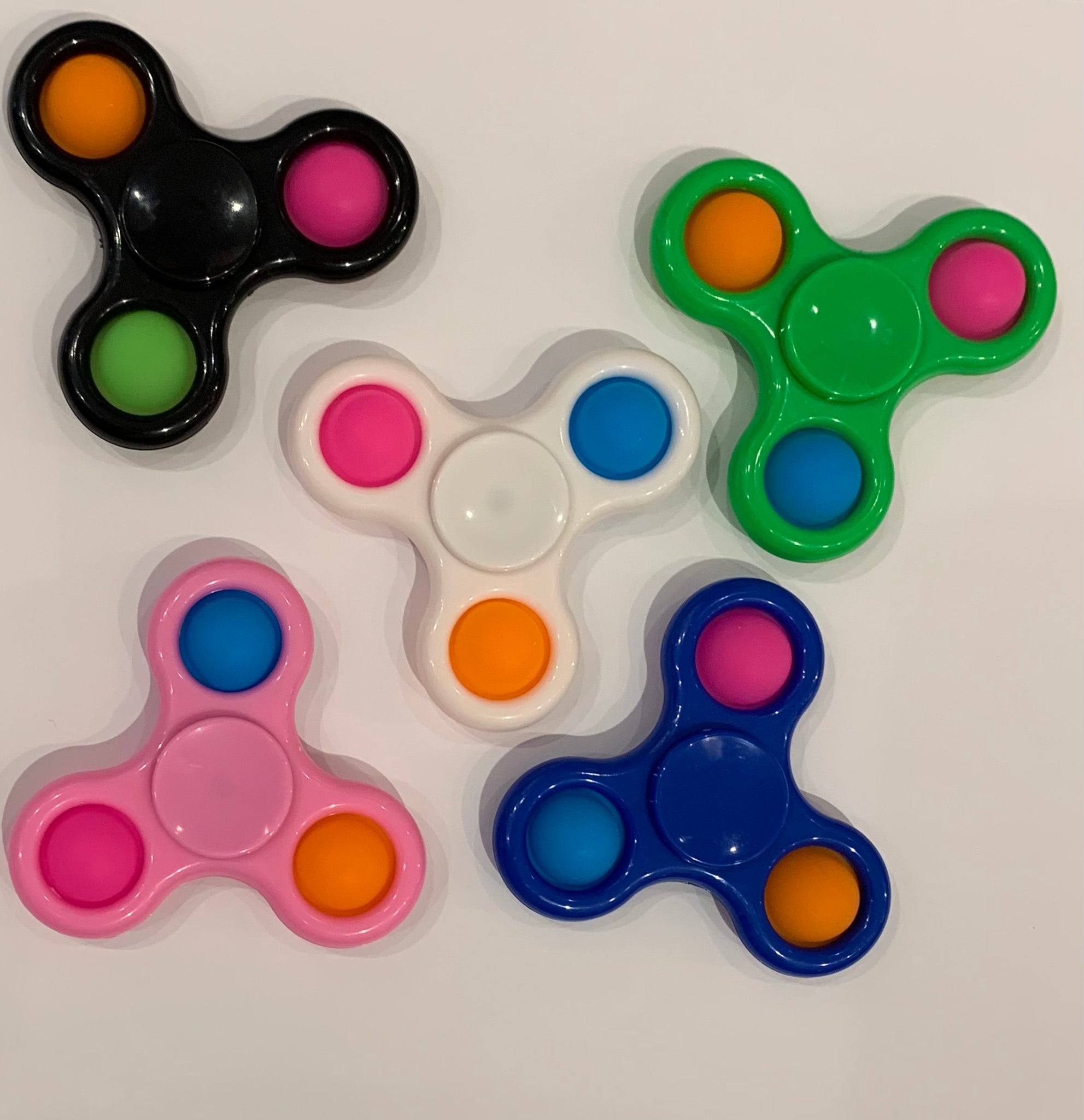 Pop It Fidget Snap Spinners -  Assorted Colours - Ages 5+