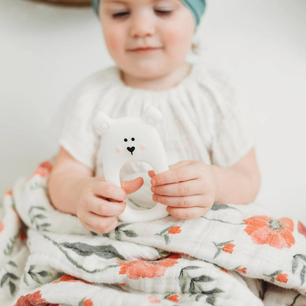 Bear Teether - White -  3 monthes