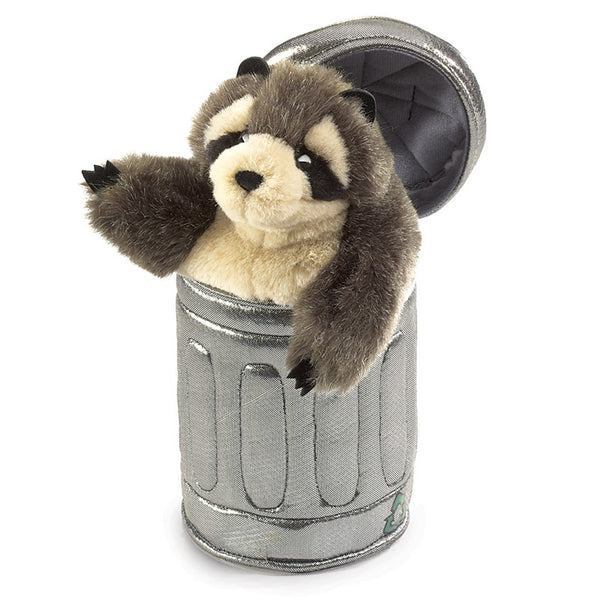 Raccoon in a Garbage Can Puppet