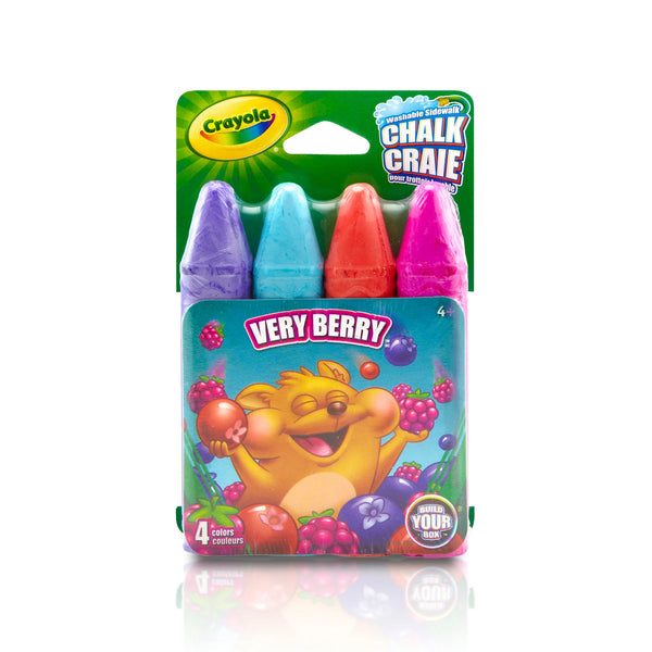 Sidewalk Chalk: Washable, 4 Count - Multiple Styles Available - Ages 4+