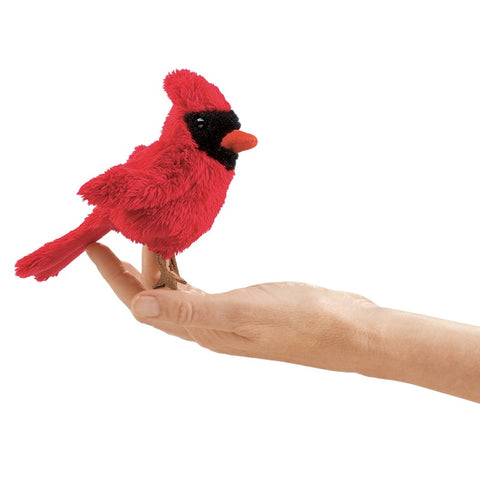 Folkmanis: Mini Cardinal Finger Puppet - Ages 3+